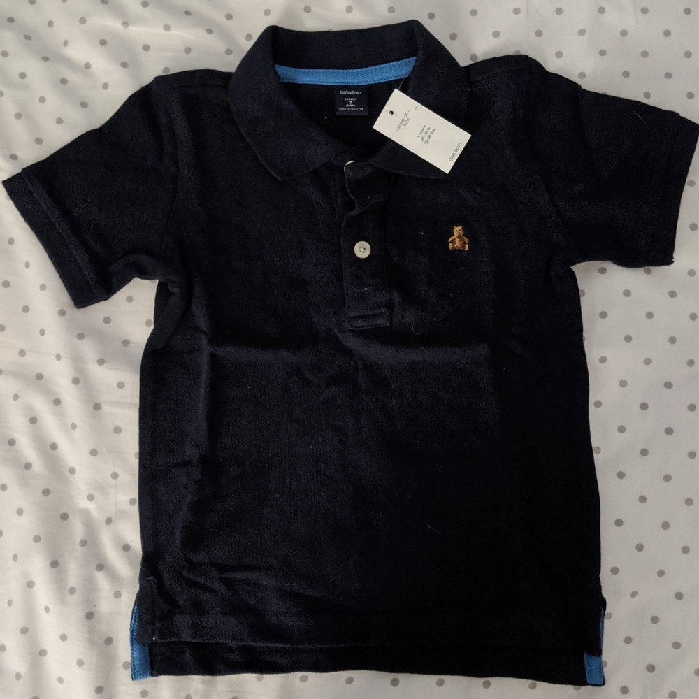 NWT Gap 3T Navy Polo